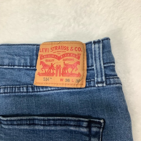Levi’s 514 Straight Fit Jeans Sz 35W 29L - Picture 7 of 8